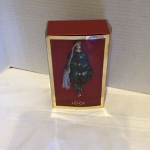 Lenox color gems emerald lite teardrop holiday ornament made in Germany